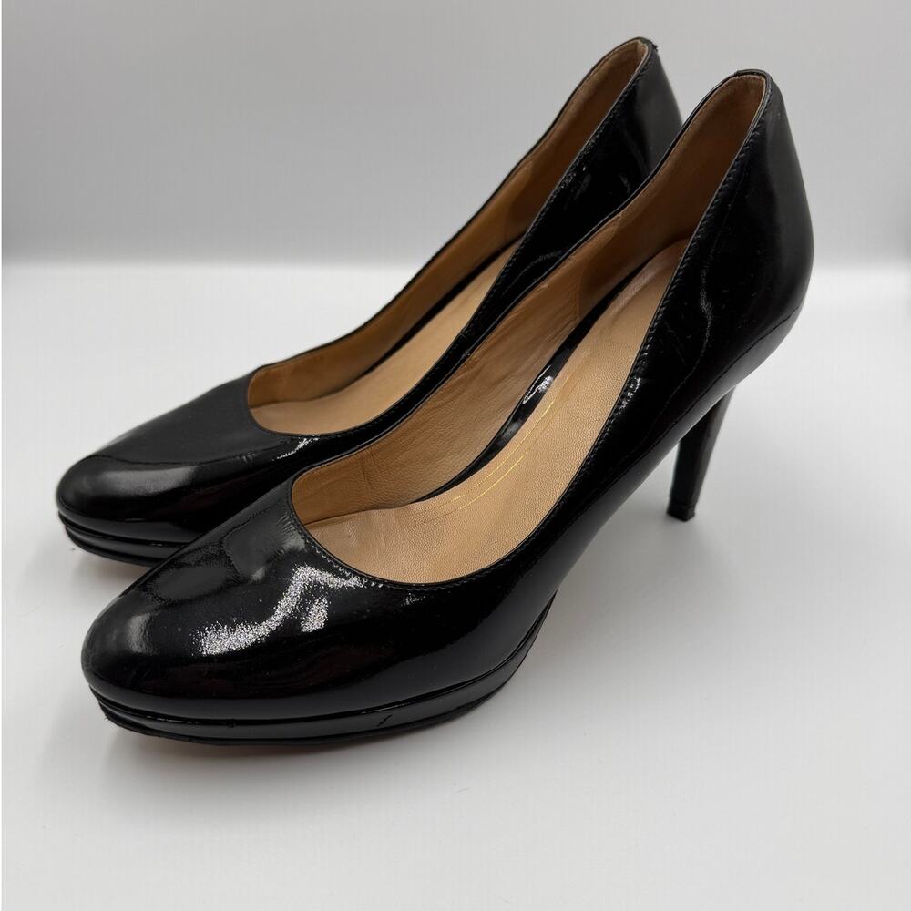 Cole Haan Nike Air Round Toe‎ Pumps Stiletto Heels Size 9 AA Black Shoes Women's
